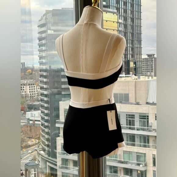 🆕 STAUD 🧿 NWT BIack White Bikini Set- Liv Top - Sz S & Nell Swim Skirt - Sz XS - Picture 7 of 16